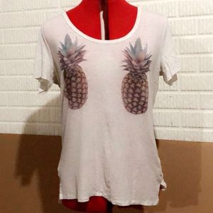 PINK Soft Pineapple design Tee